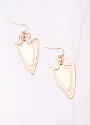 Eames Arrowhead Earring Matte Gold