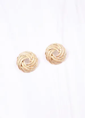 Eileen Knot Stud Earring Gold