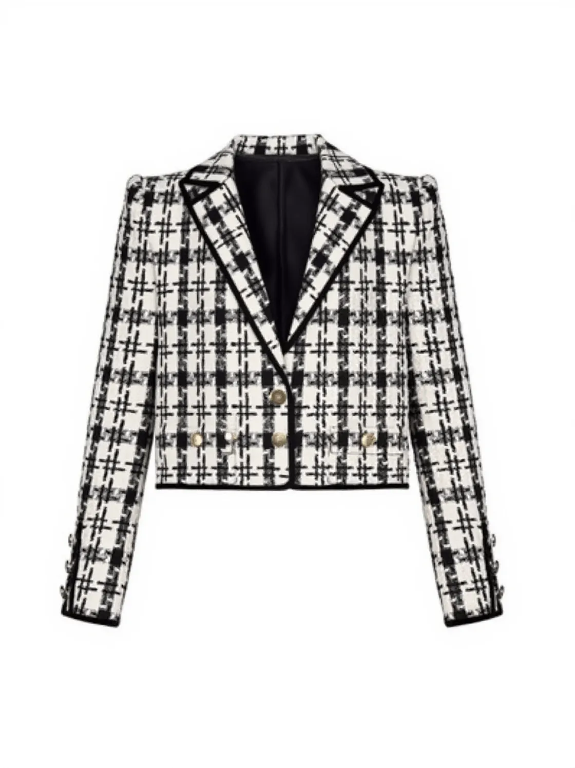 Esra Houndstooth Skirt Three Piece Set