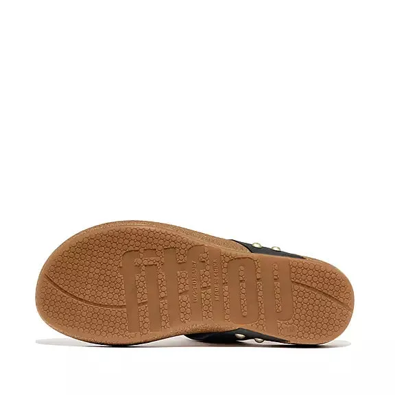 FitFlop IQushion Leather Toe-Post Sandals