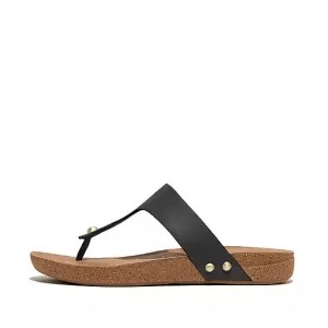 FitFlop IQushion Leather Toe-Post Sandals