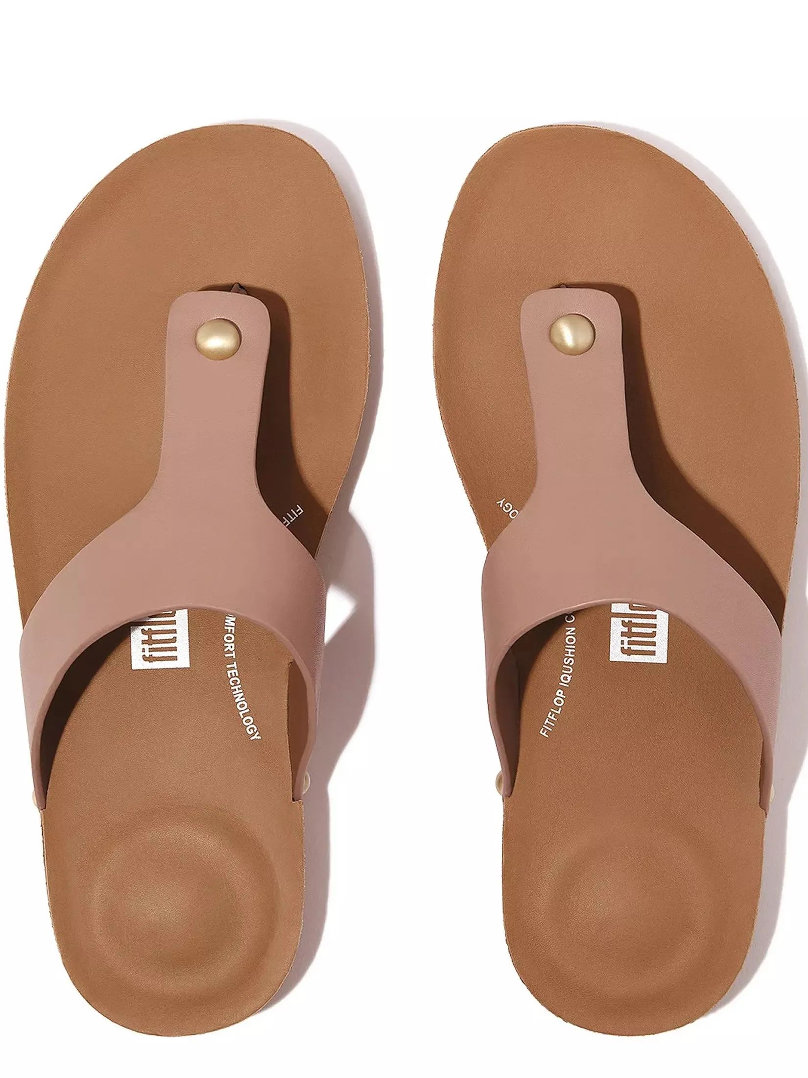 FitFlop IQushion Leather Toe-Post Sandals
