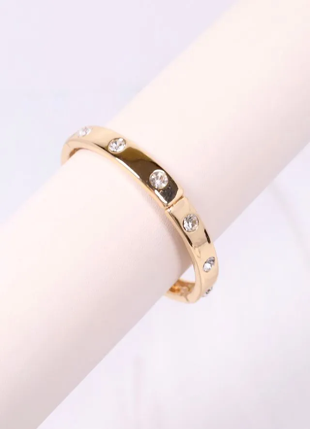 Fleischman CZ Stretch Bracelet GOLD