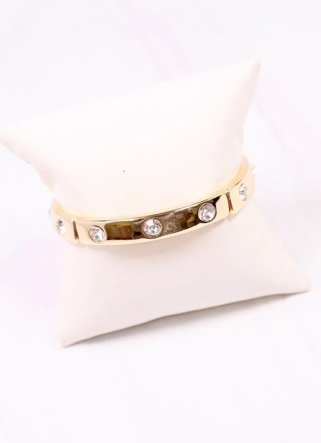 Fleischman CZ Stretch Bracelet GOLD