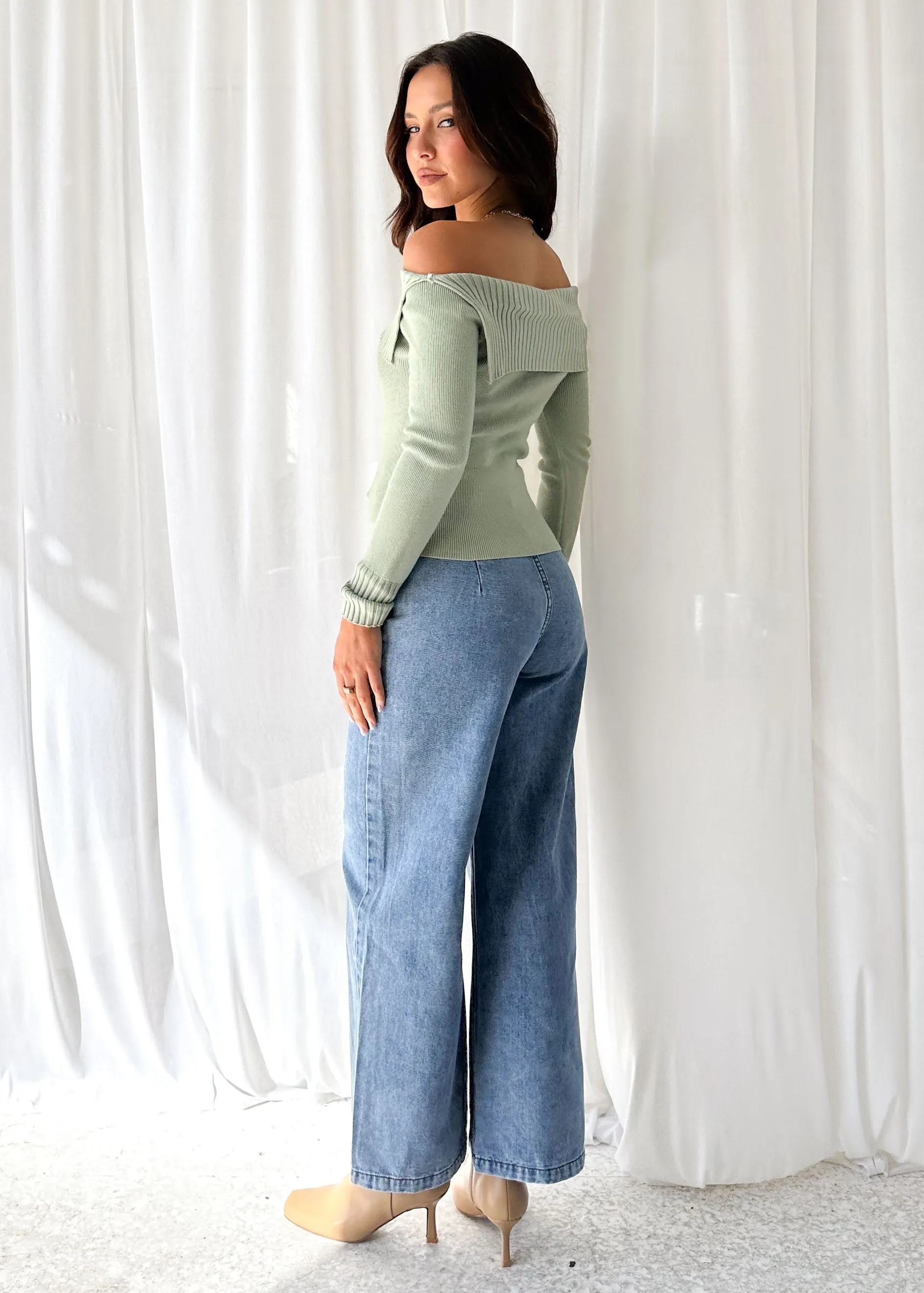 Florence Knit Top - Sage