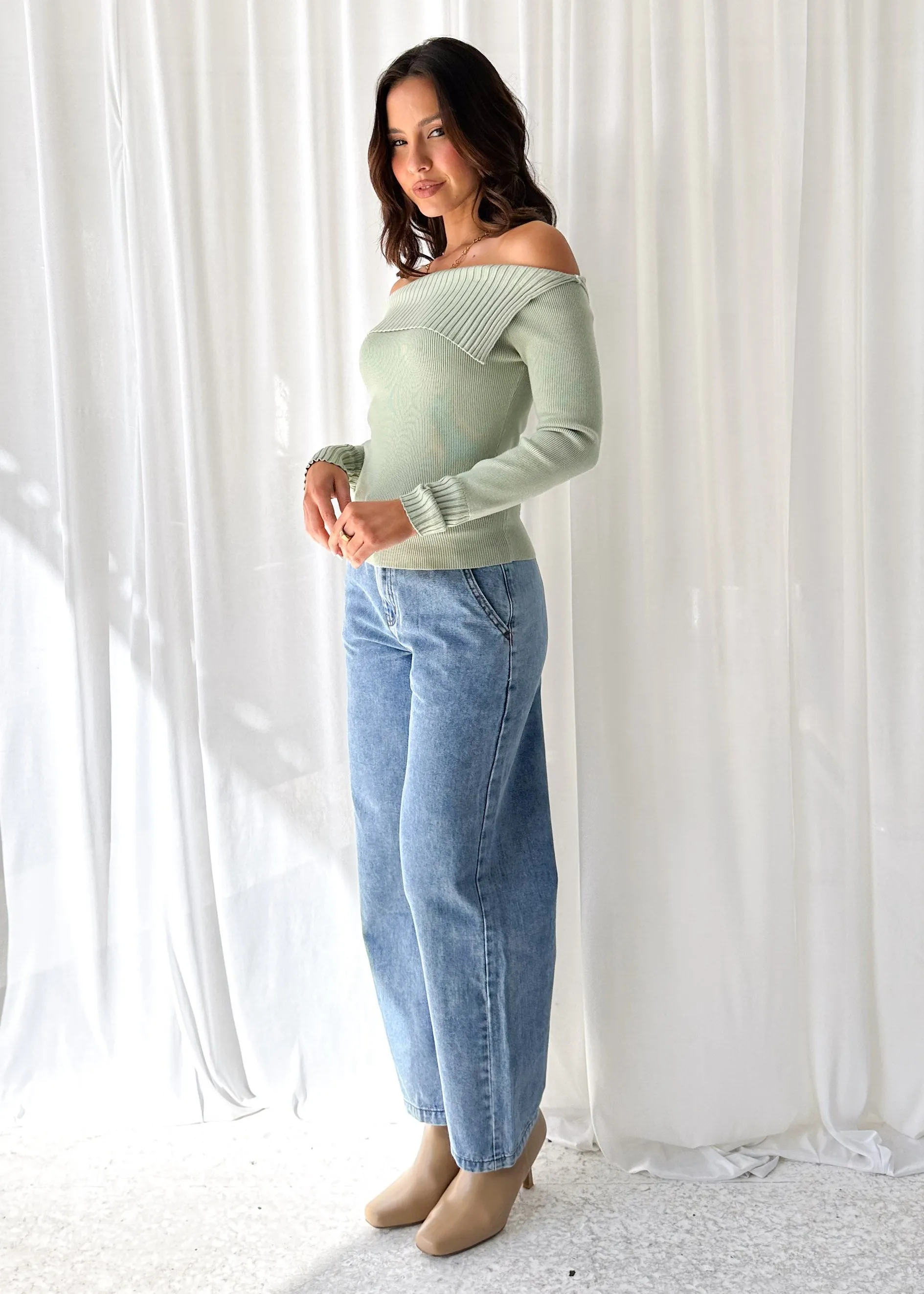 Florence Knit Top - Sage