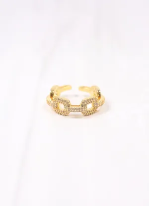 Forbe CZ Link Ring GOLD