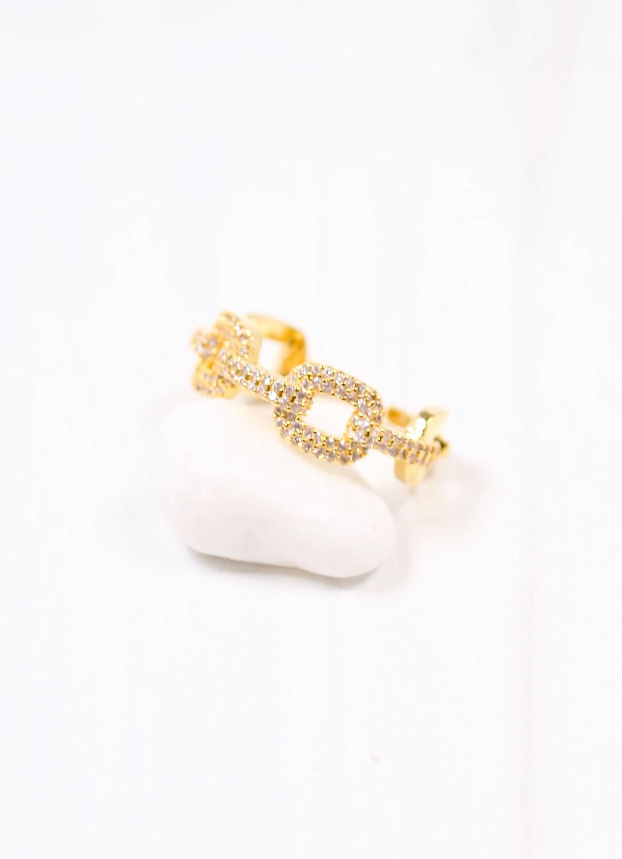 Forbe CZ Link Ring GOLD