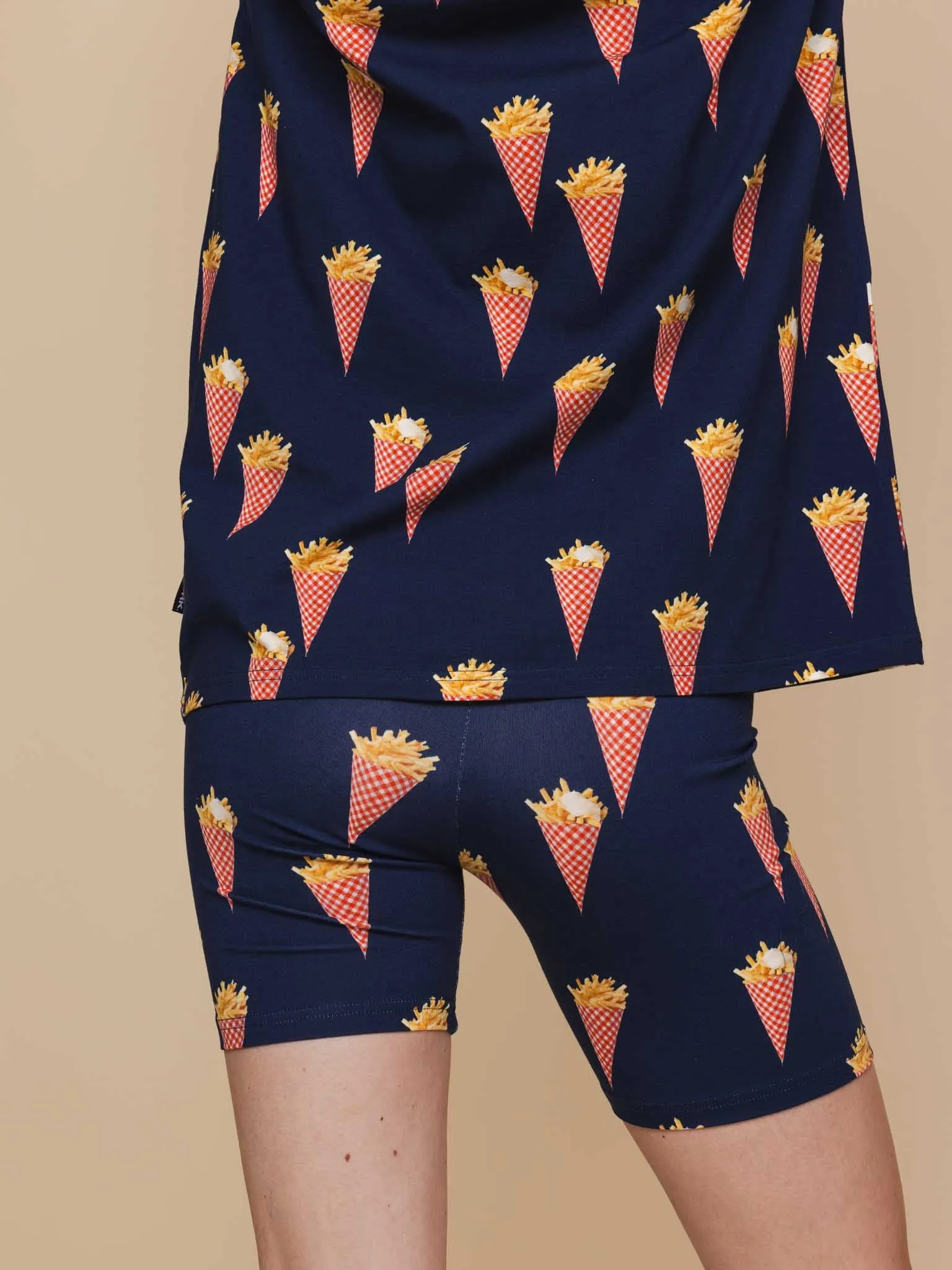 Fries Navy Bikershorts Dames