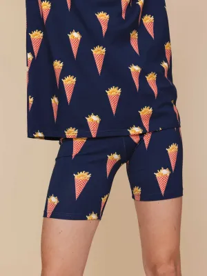 Fries Navy Bikershorts Dames