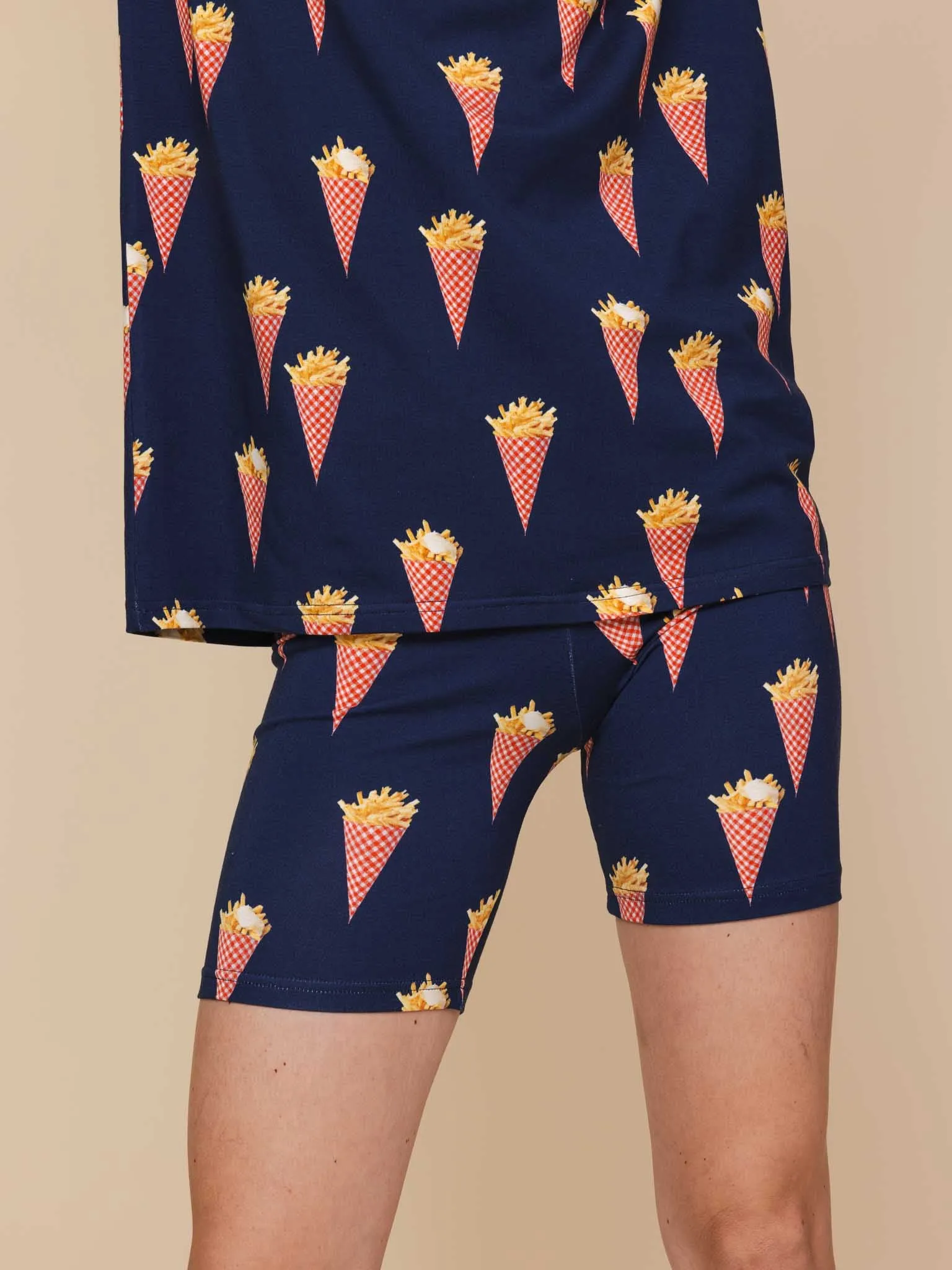 Fries Navy Bikershorts Dames