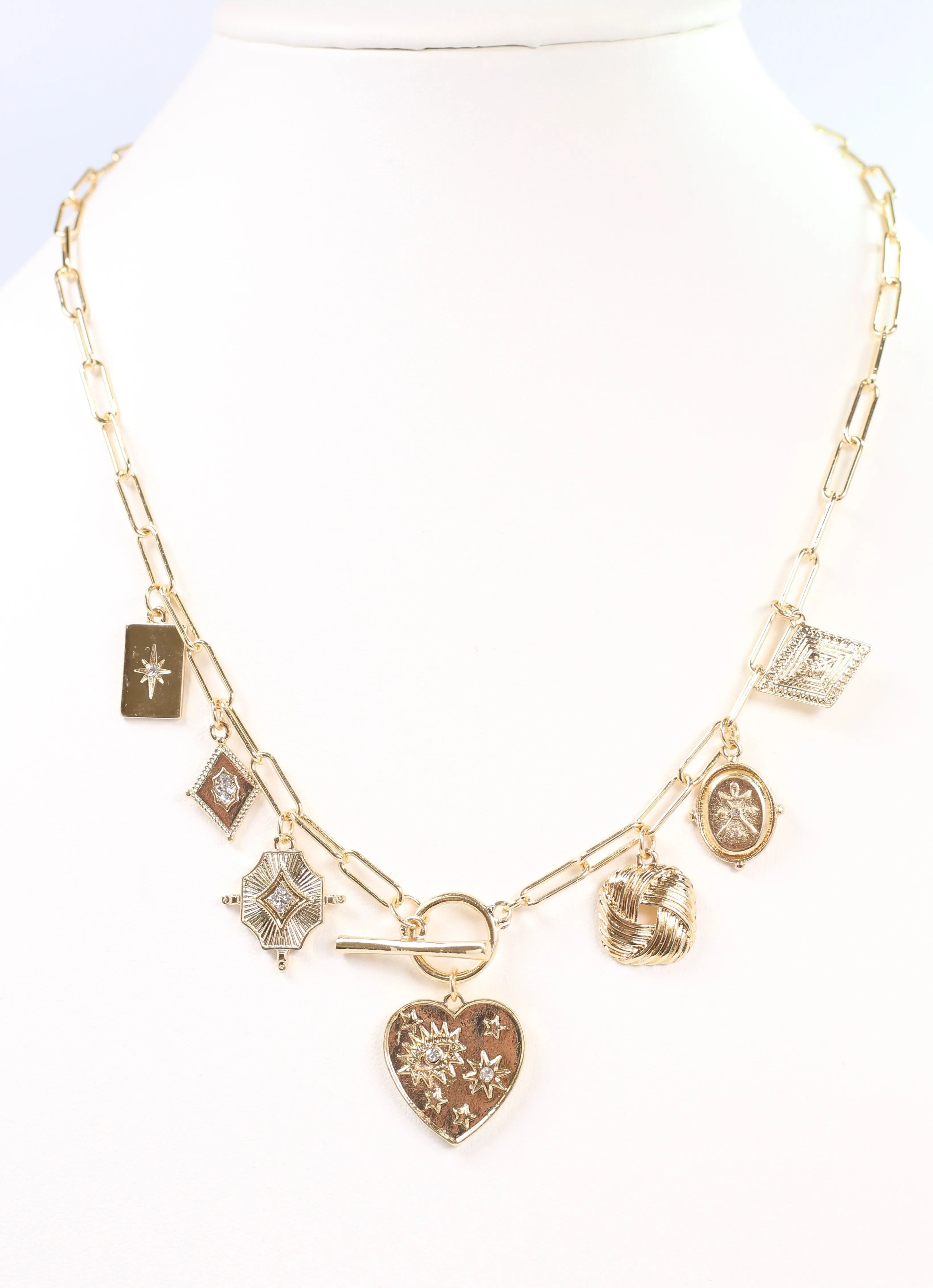 Furlow Charm Necklace Gold