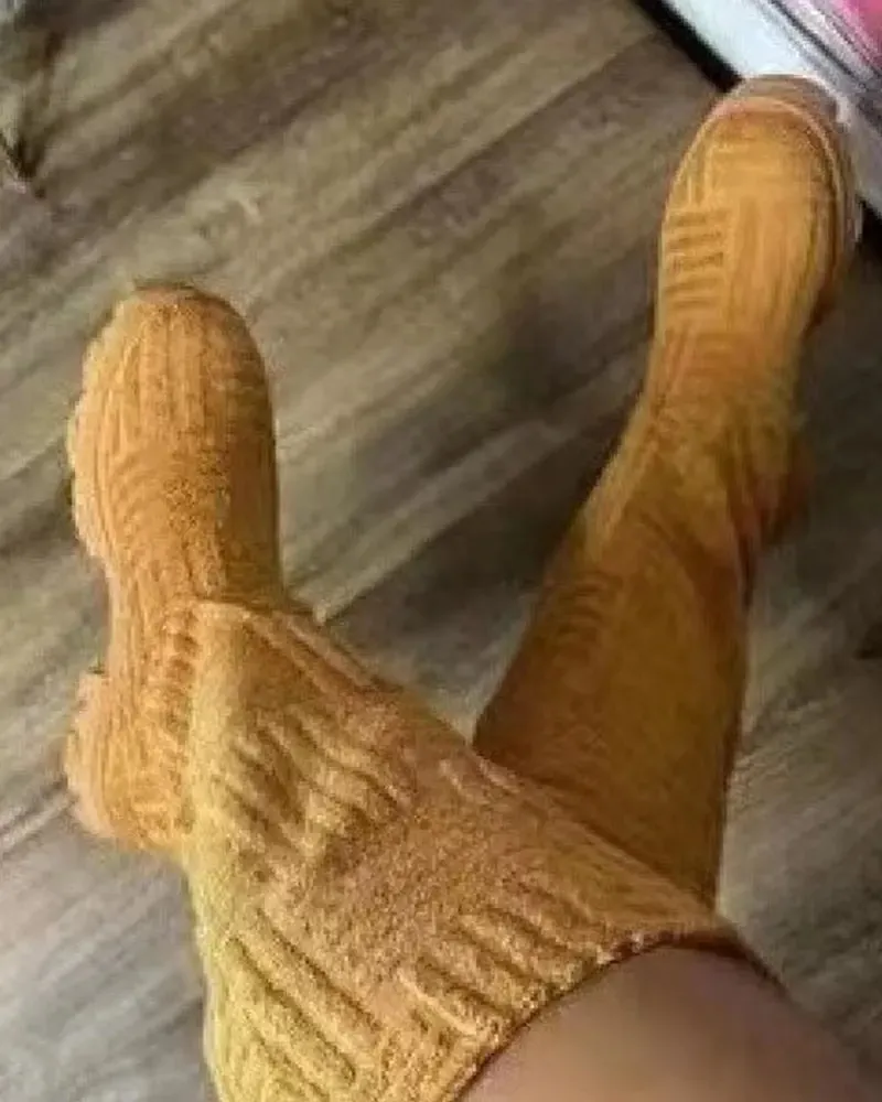 Fuzzy Platform Boots