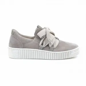 Gabor Ribbon Laced Sneakers in Stone