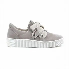 Gabor Ribbon Laced Sneakers in Stone