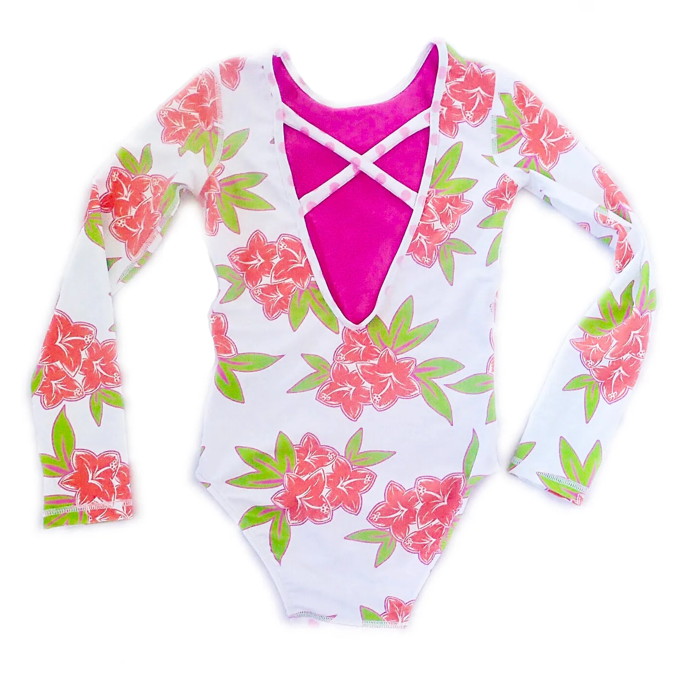 Girls Long Sleeve Coolie-Kini - Mango
