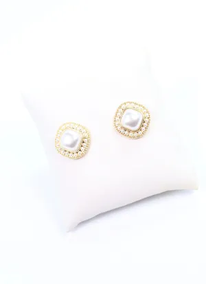 Gomez Pearl Stud Earring Gold