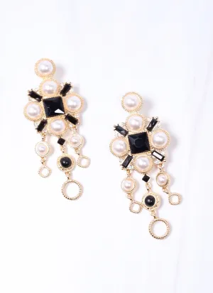Gough Pearl Drop Earring BLACK