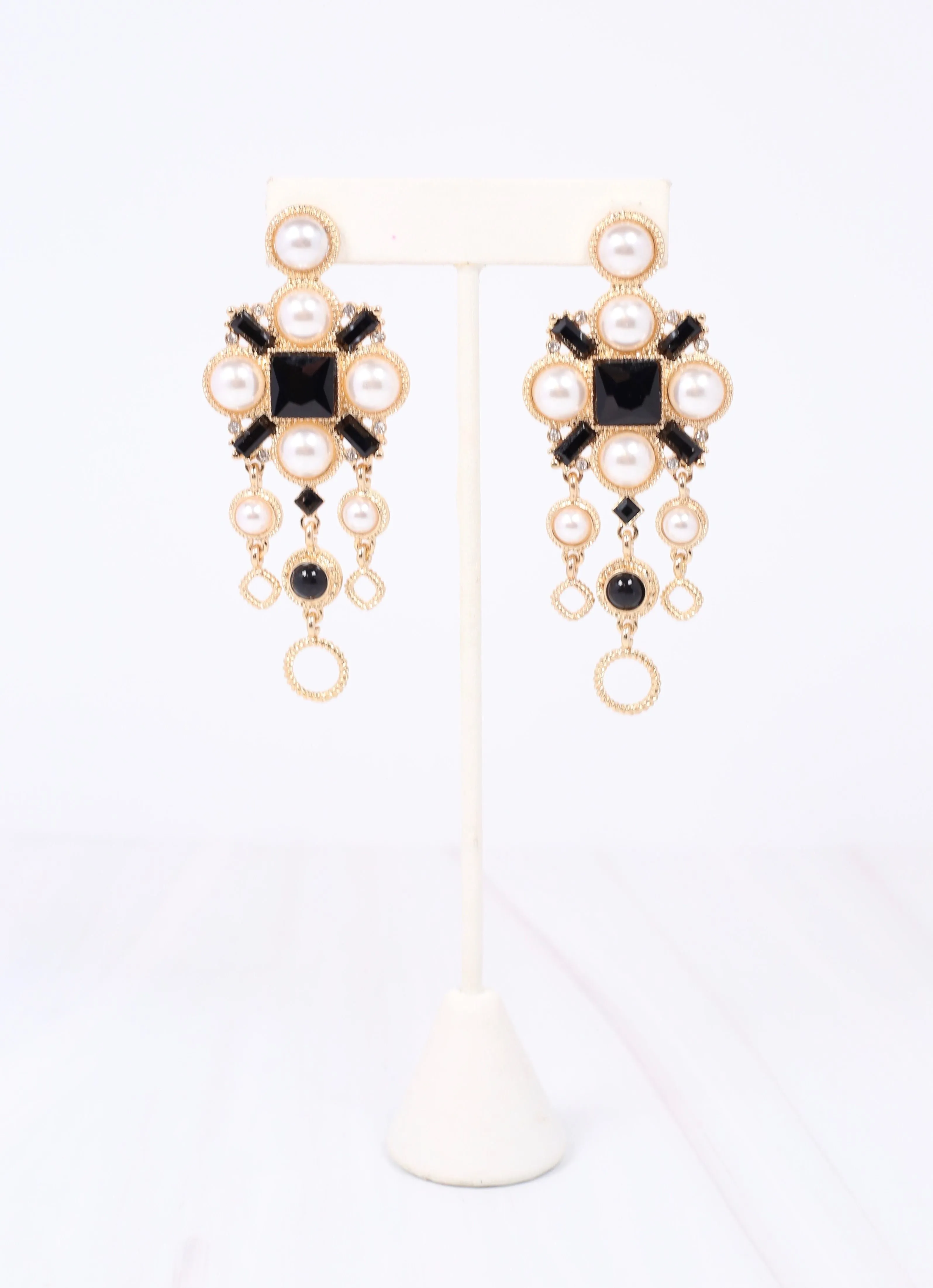 Gough Pearl Drop Earring BLACK