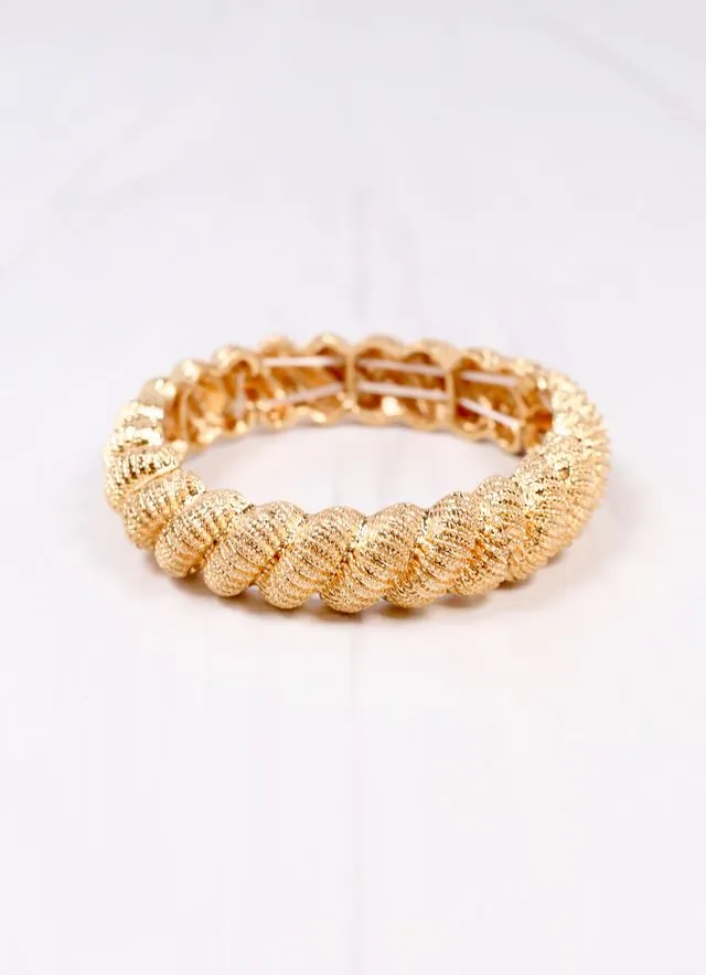 Governor Twisted Stretch Bracelet Gold