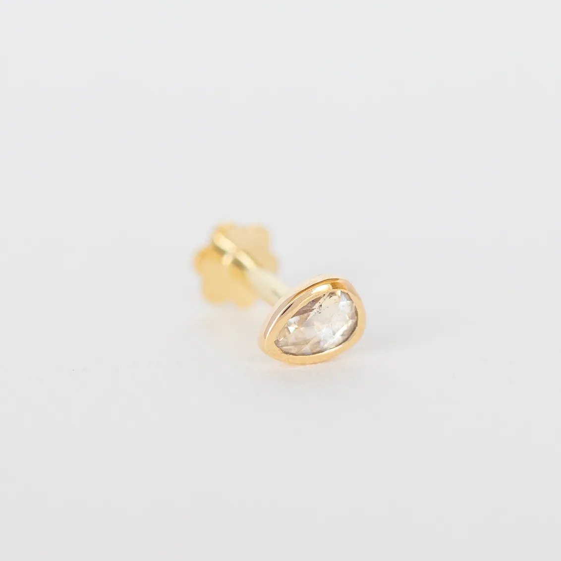 Grey Diamond Flat Back Stud