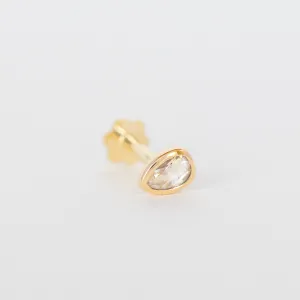 Grey Diamond Flat Back Stud