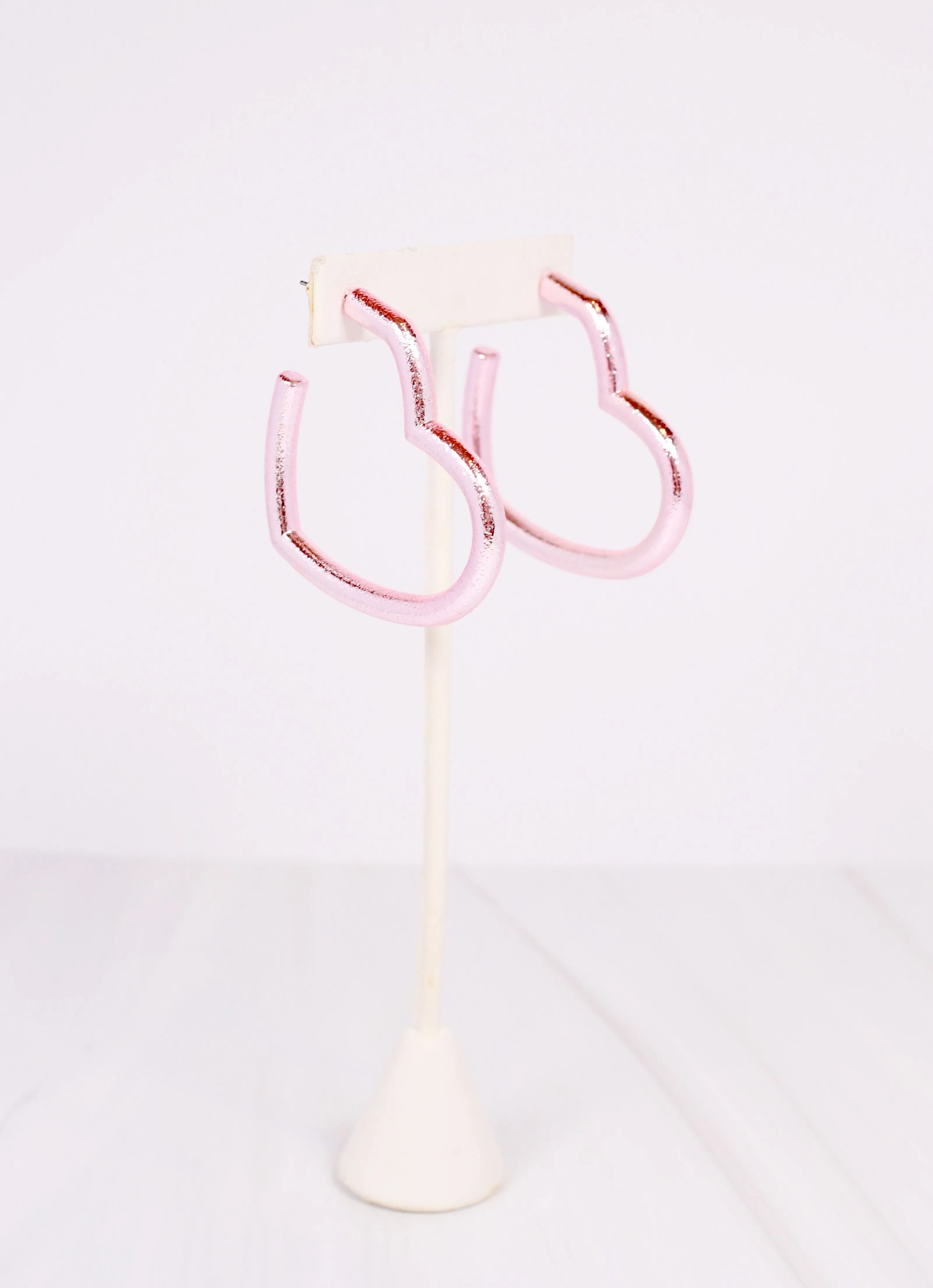 Harland Heart Hoop Earring LIGHT PINK