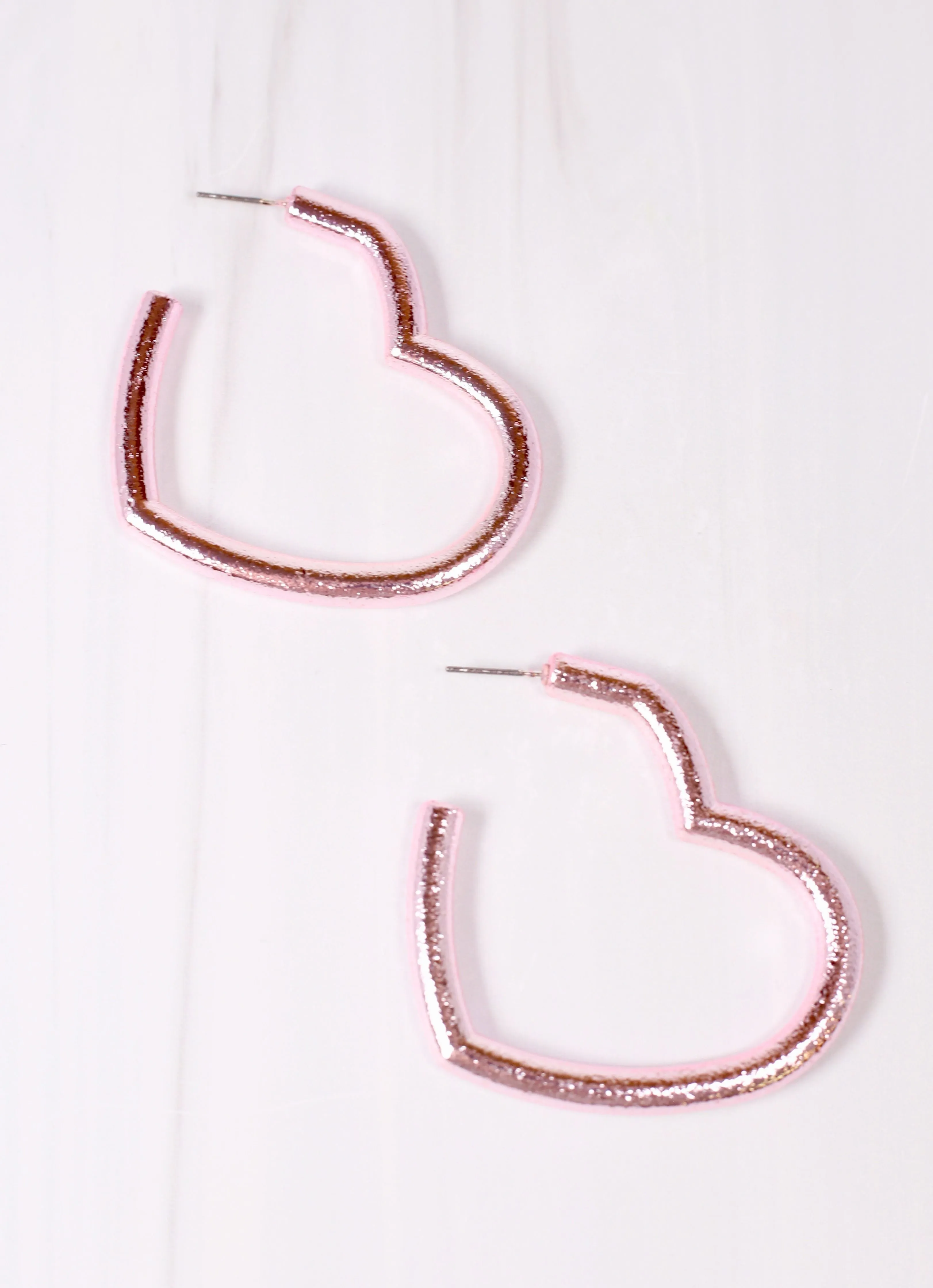 Harland Heart Hoop Earring LIGHT PINK