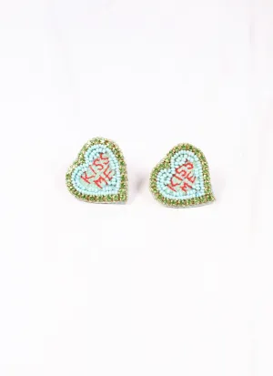 Heart Message Earring MINT