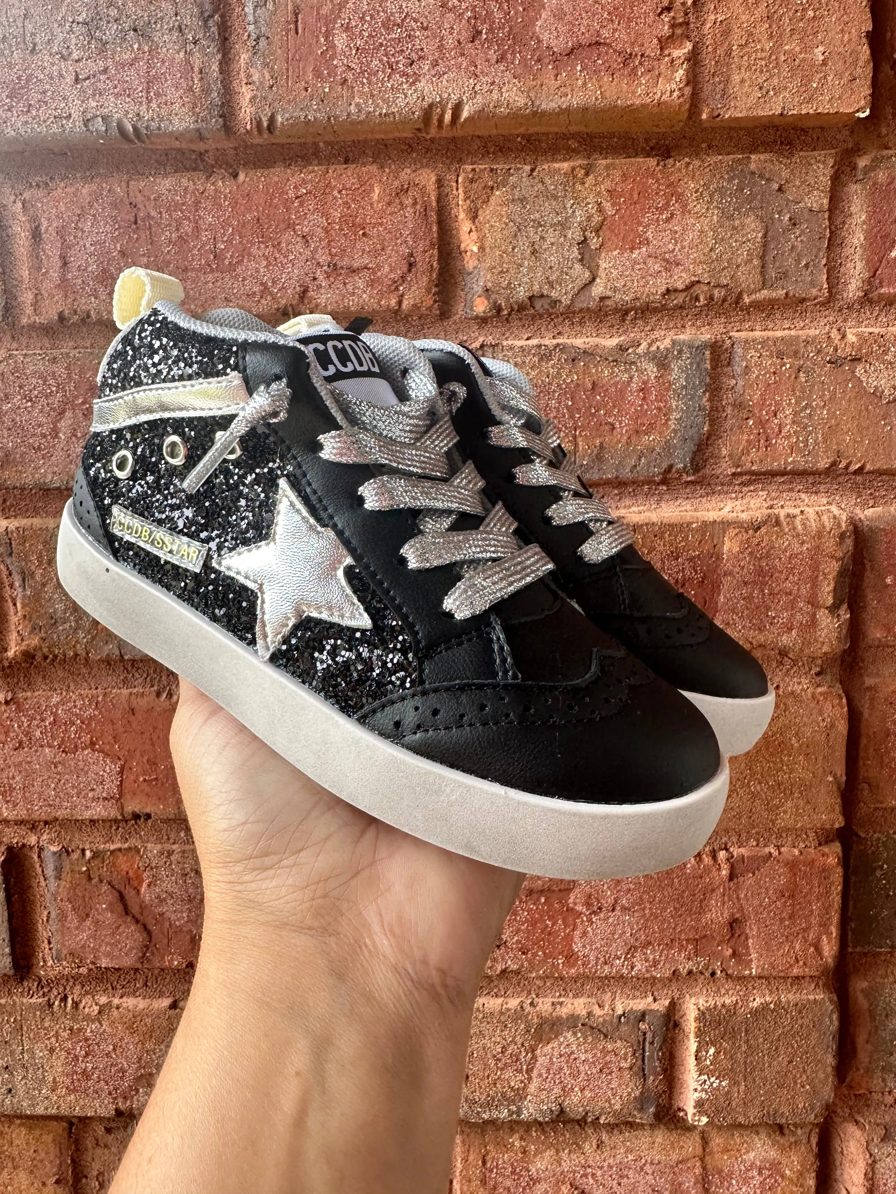High Top Black Star Sneaker