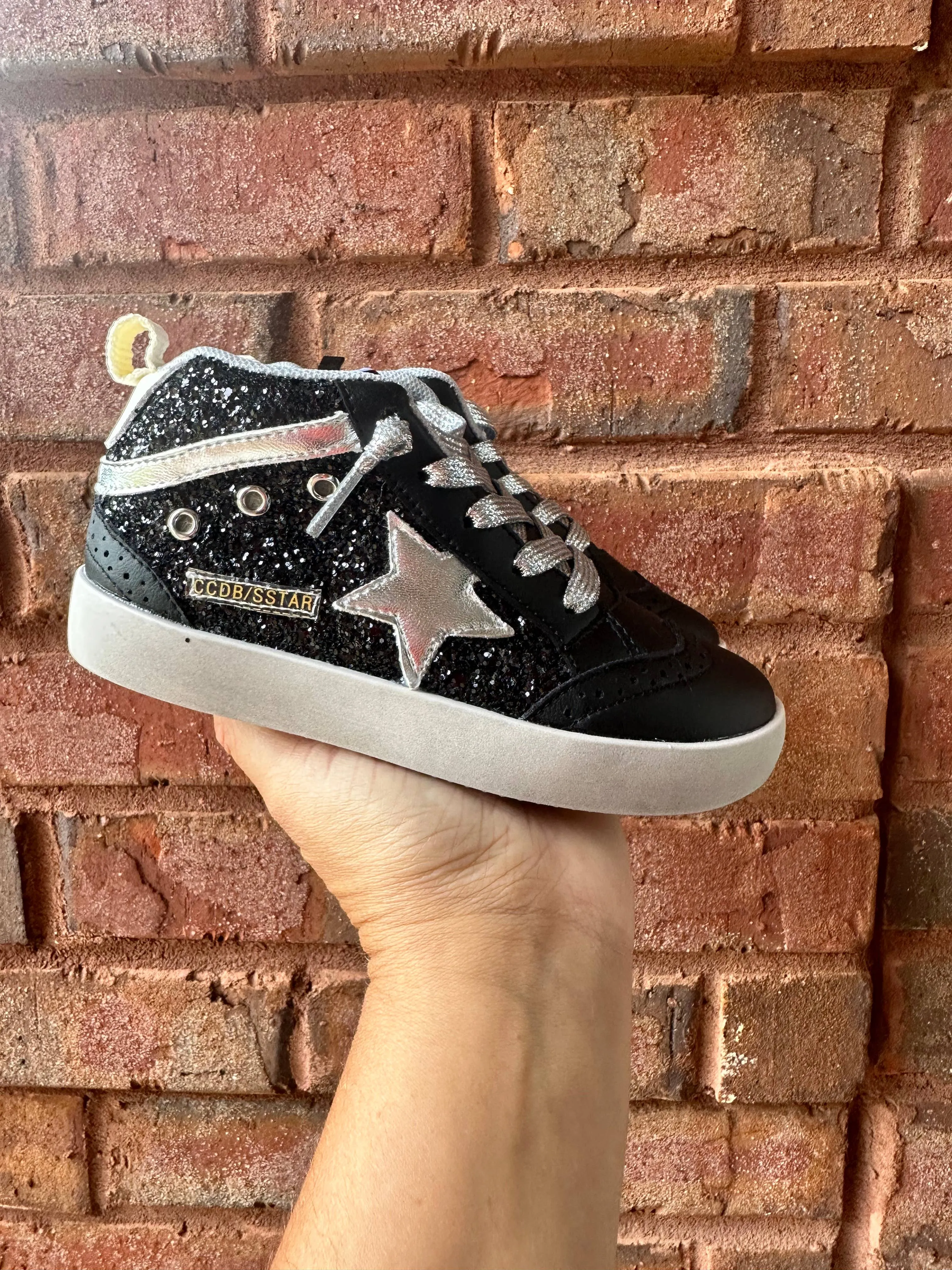 High Top Black Star Sneaker