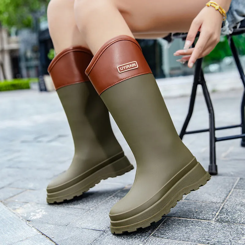 High Tube Stylish Rain Outdoor Waterproof Boots