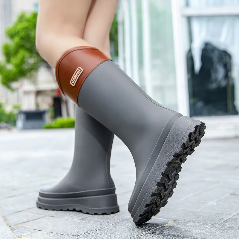 High Tube Stylish Rain Outdoor Waterproof Boots