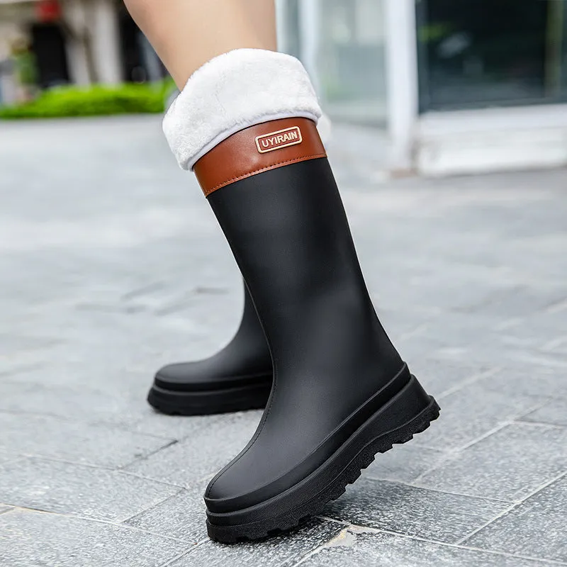 High Tube Stylish Rain Outdoor Waterproof Boots
