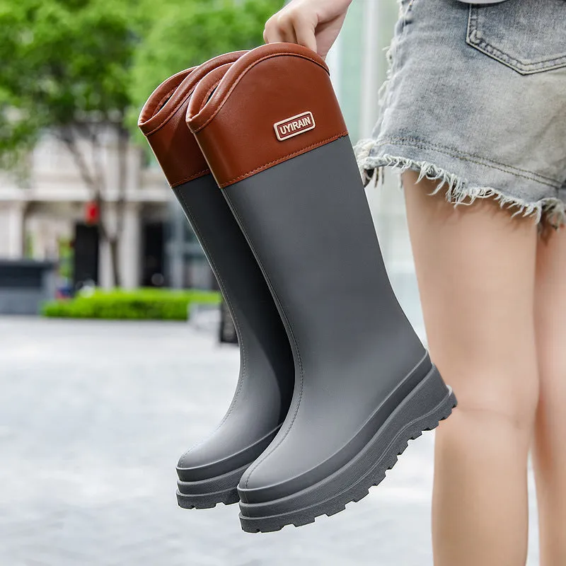 High Tube Stylish Rain Outdoor Waterproof Boots