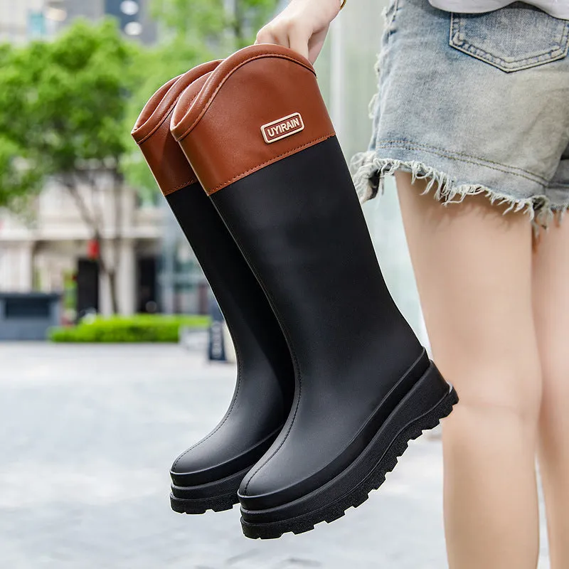 High Tube Stylish Rain Outdoor Waterproof Boots