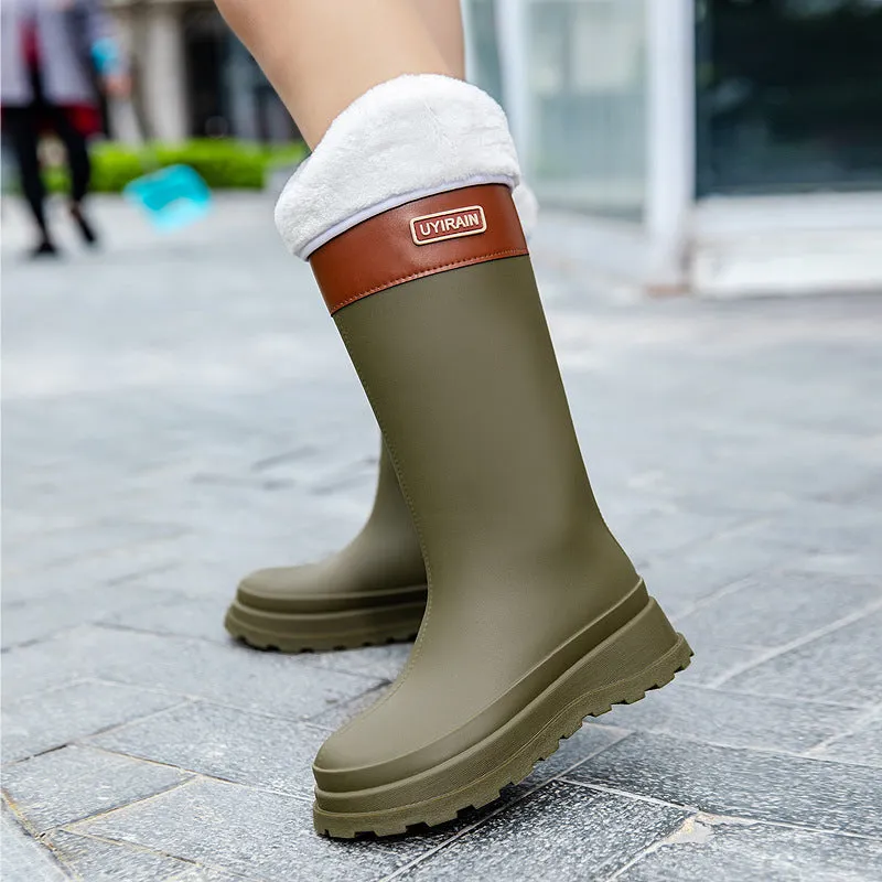 High Tube Stylish Rain Outdoor Waterproof Boots