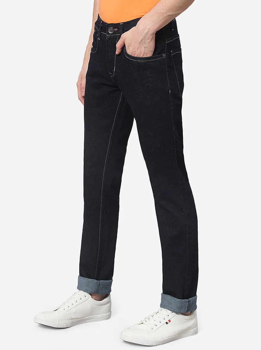 Indigo Blue Washed Narrow Fit Jeans | Greenfibre