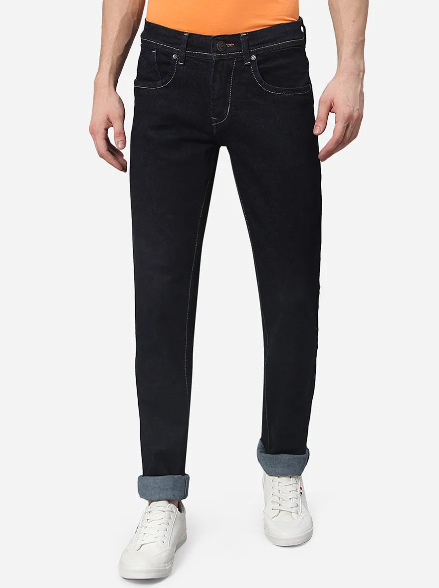 Indigo Blue Washed Narrow Fit Jeans | Greenfibre