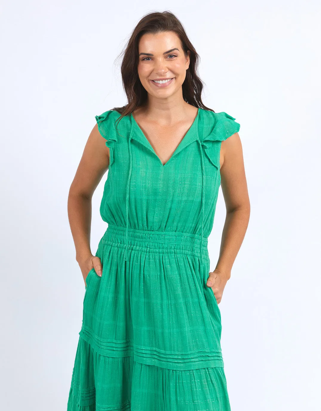 Isabella Midi Dress - Greenbriar