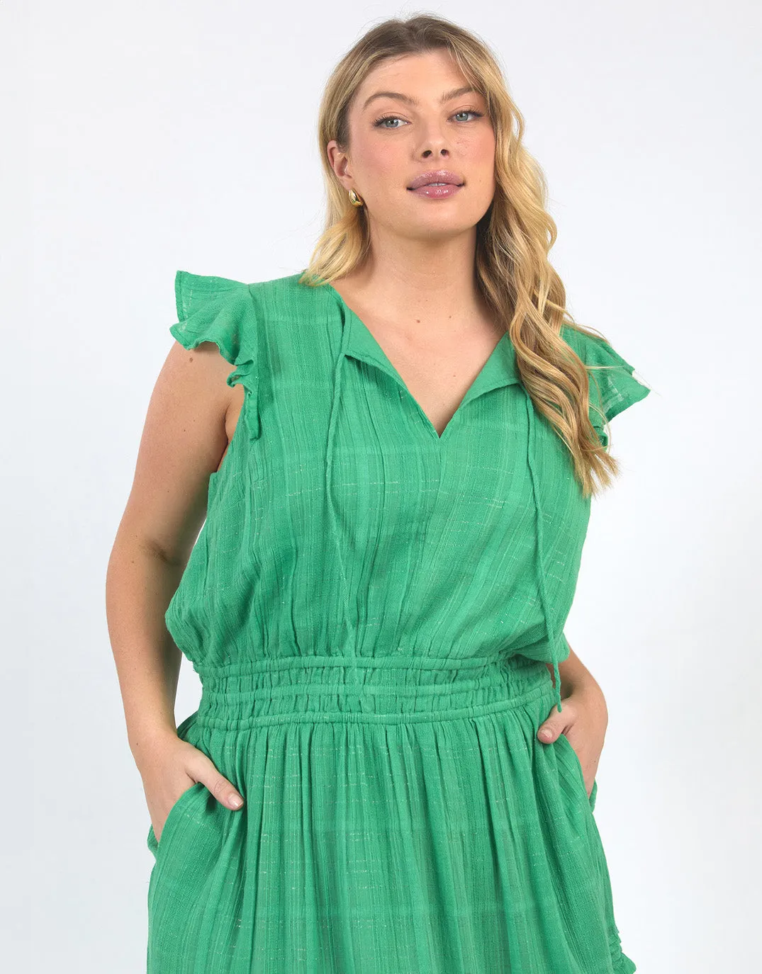 Isabella Midi Dress - Greenbriar