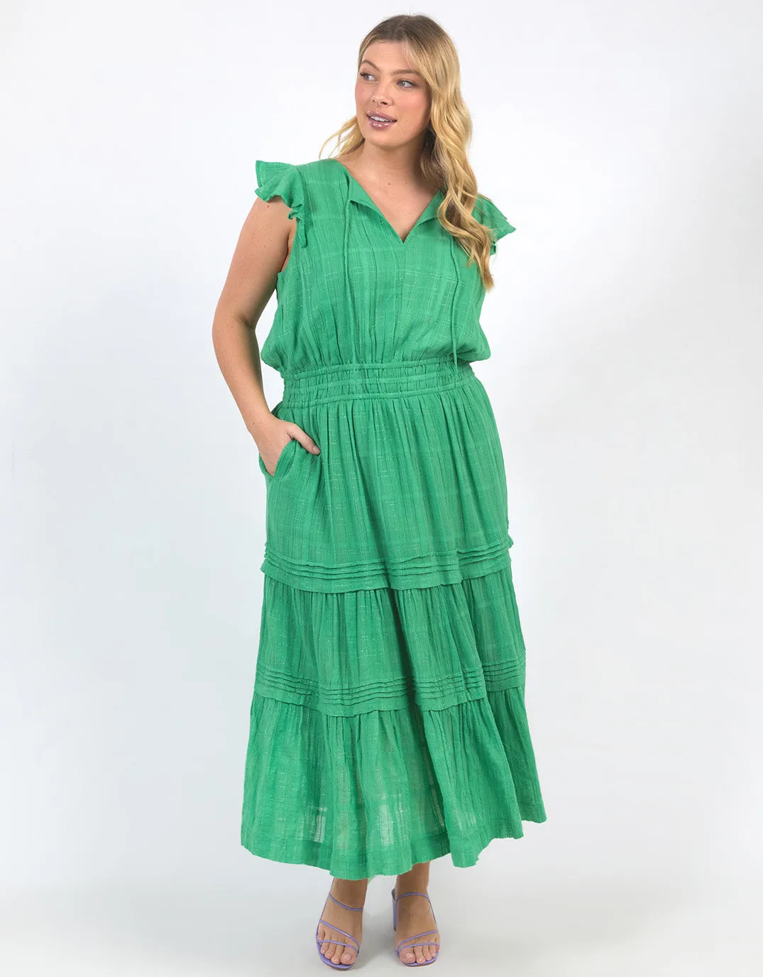 Isabella Midi Dress - Greenbriar