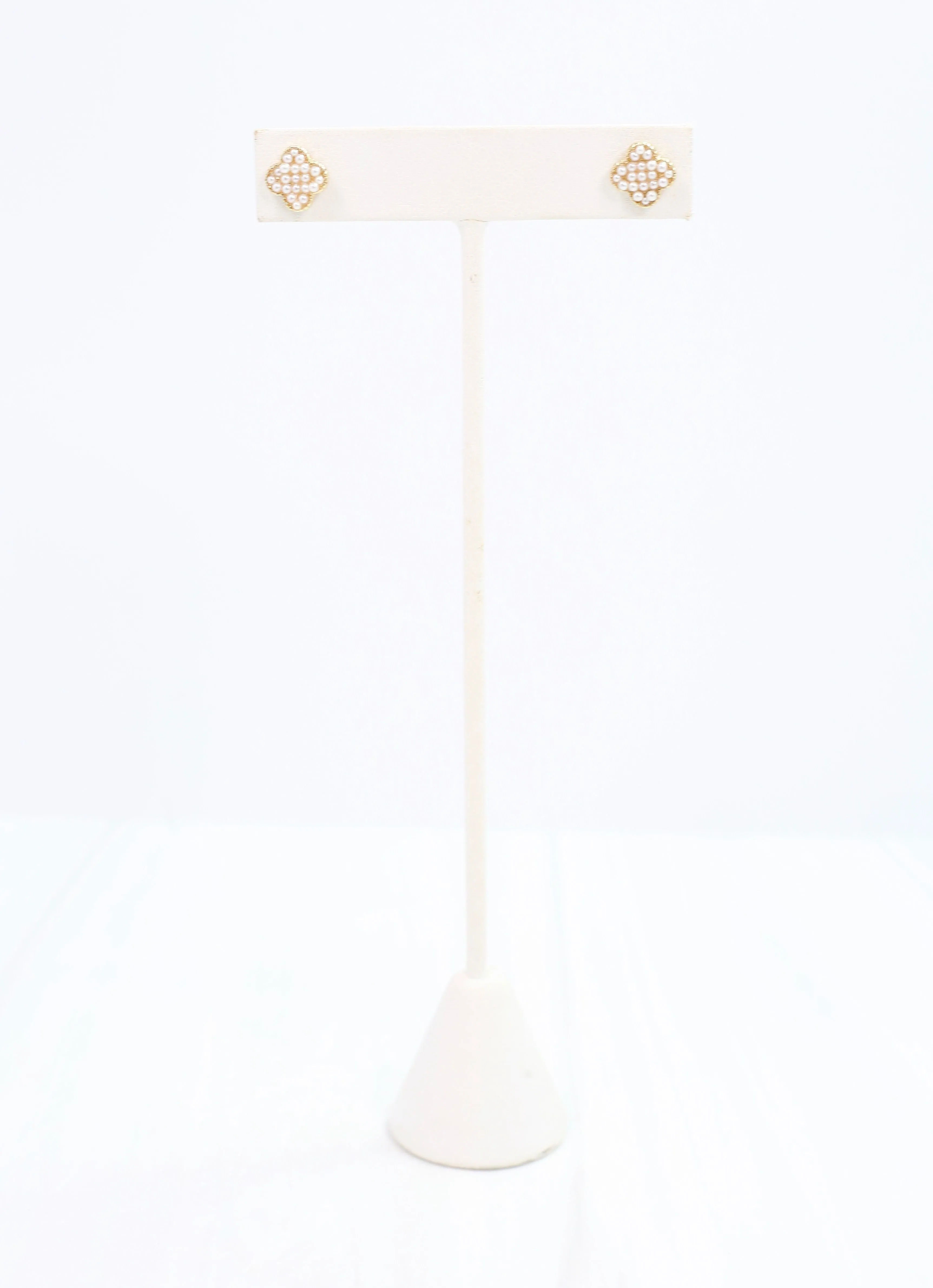 Jackee Pearl Clover Earring IVORY