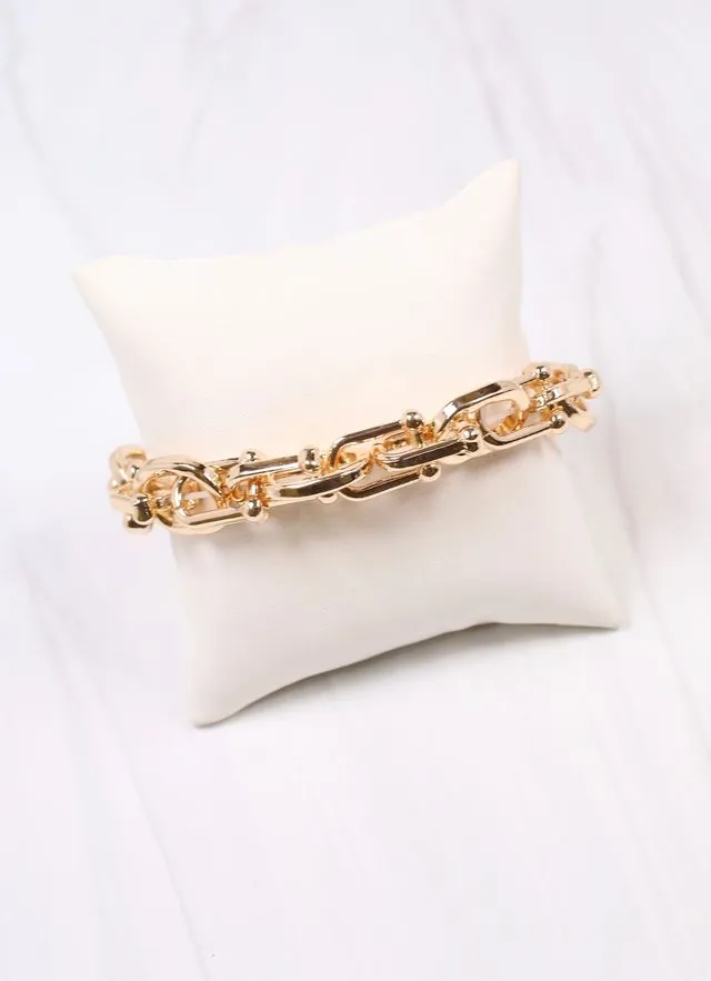 Jaime Metal Link Bracelet Gold