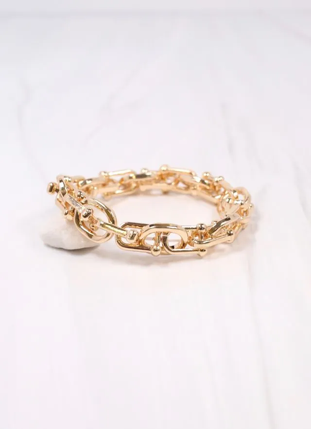 Jaime Metal Link Bracelet Gold