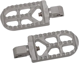 Joker Machine 08-56-7 Adjustable Serrated Long Footpegs - Raw Aluminum
