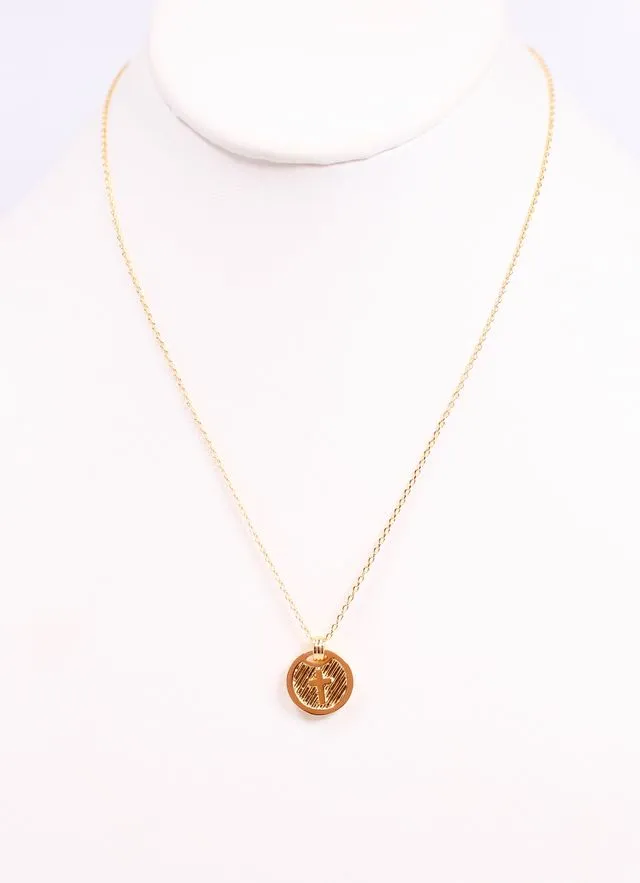 Jussila Cross Charm Necklace GOLD