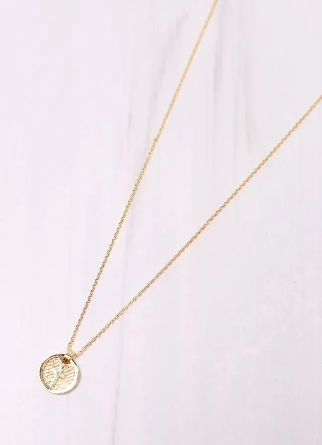 Jussila Cross Charm Necklace GOLD