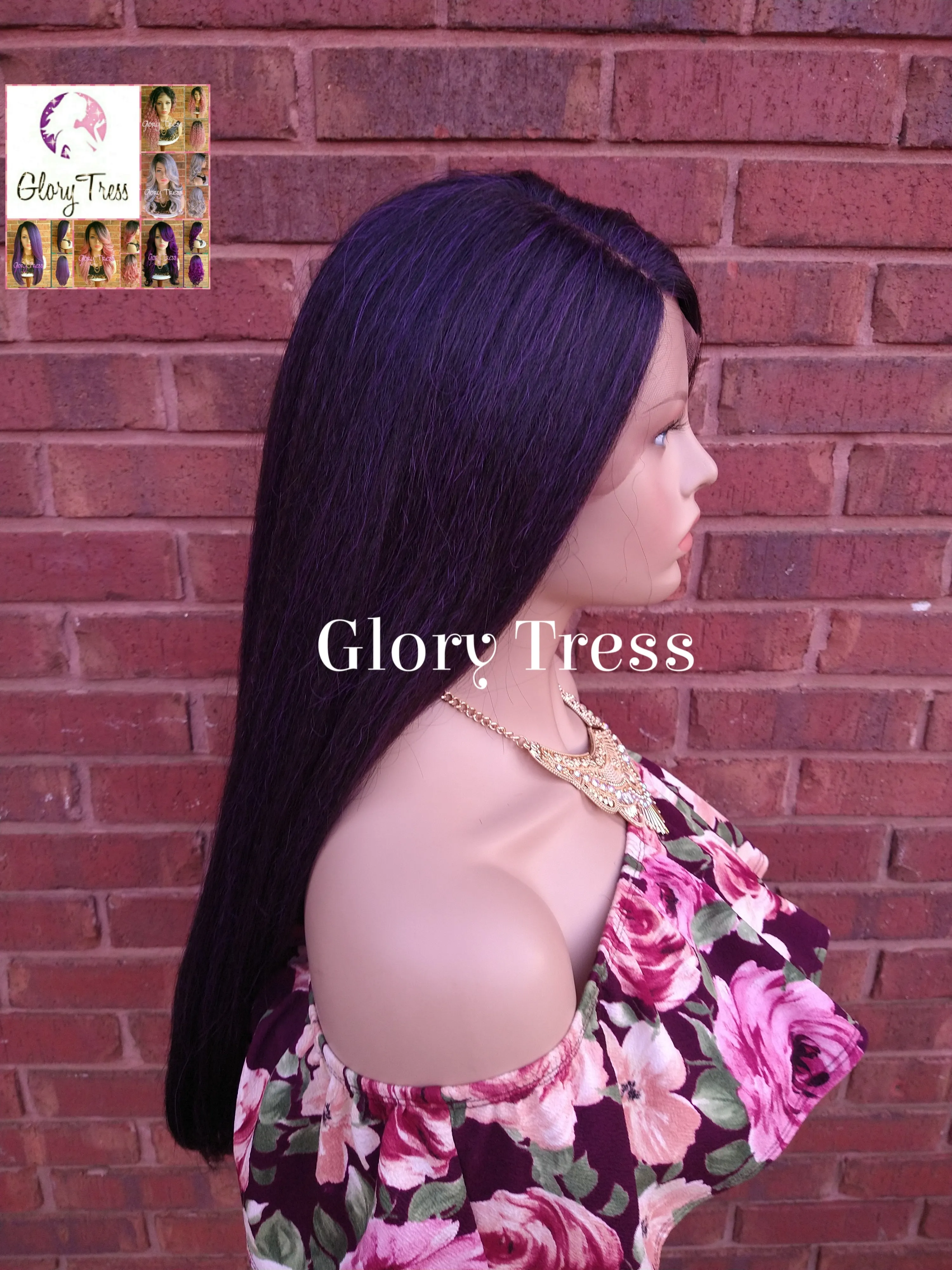 Kinky Straight Lace Front Wig, Natural Yaki Straight Wig, African American Wig, Glory Tress, Ready To Ship // PRECIOUS