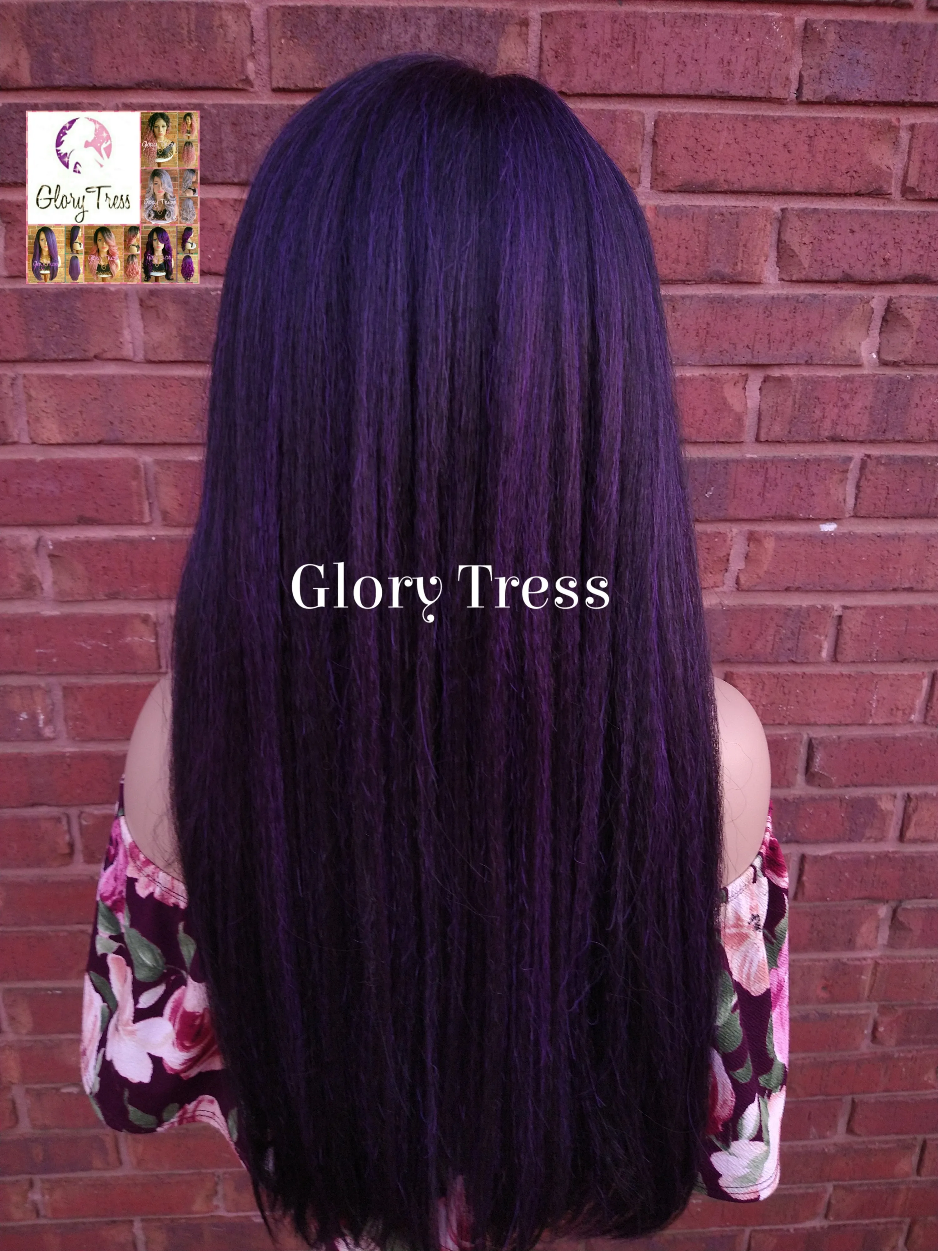 Kinky Straight Lace Front Wig, Natural Yaki Straight Wig, African American Wig, Glory Tress, Ready To Ship // PRECIOUS